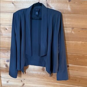 torrid Dark Grey Open-Front Draped Blazer